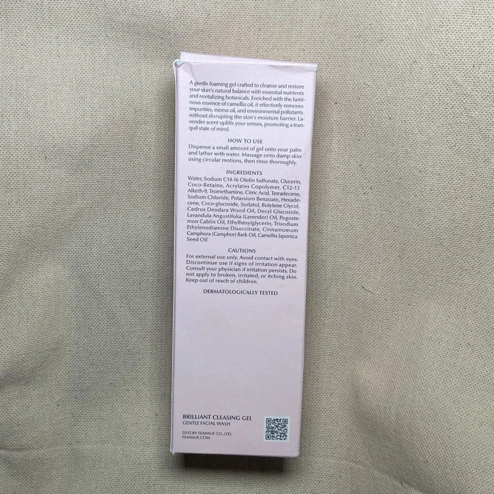 Femmue Brilliant Cleansing Gel Full Size New
